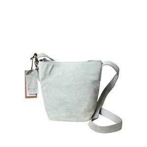 Margot New York Kaye Mini Bucket Bag Suede Genuine Leather Crossbody Purse NWT